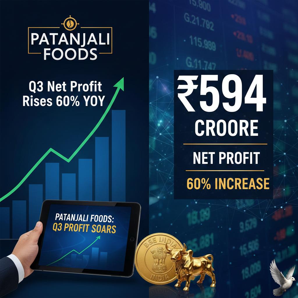 Patanjali Foods Q3 Net Profit Rises 60% YoY to Rs 594 Crore