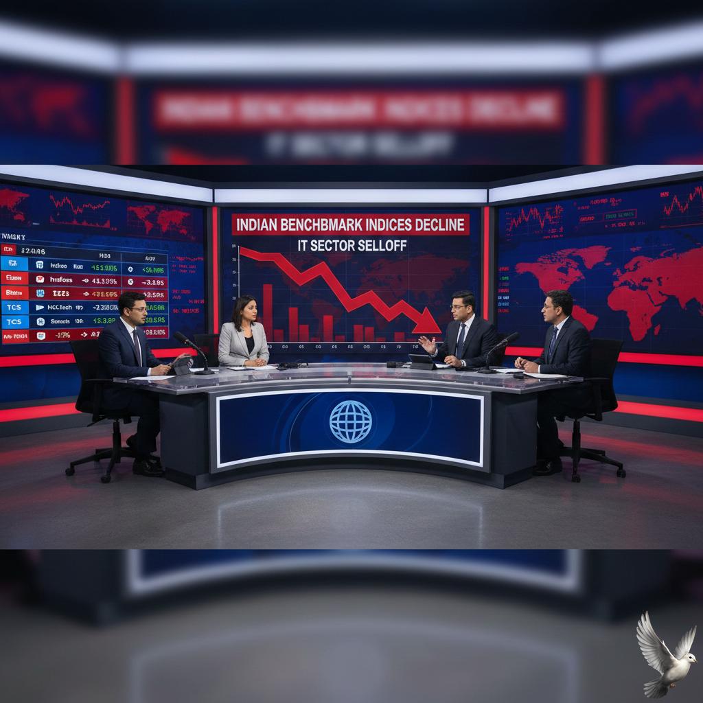 Indian Benchmark Indices Decline Amid IT Sector Selloff