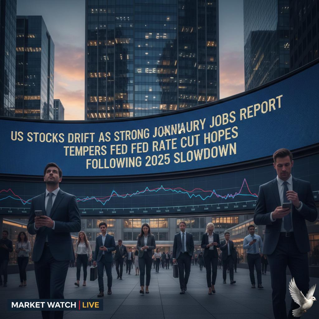 US Stocks Drift as Strong January Jobs Report Tempers Fed Rate Cut Hopes Following 2025 Slowdown