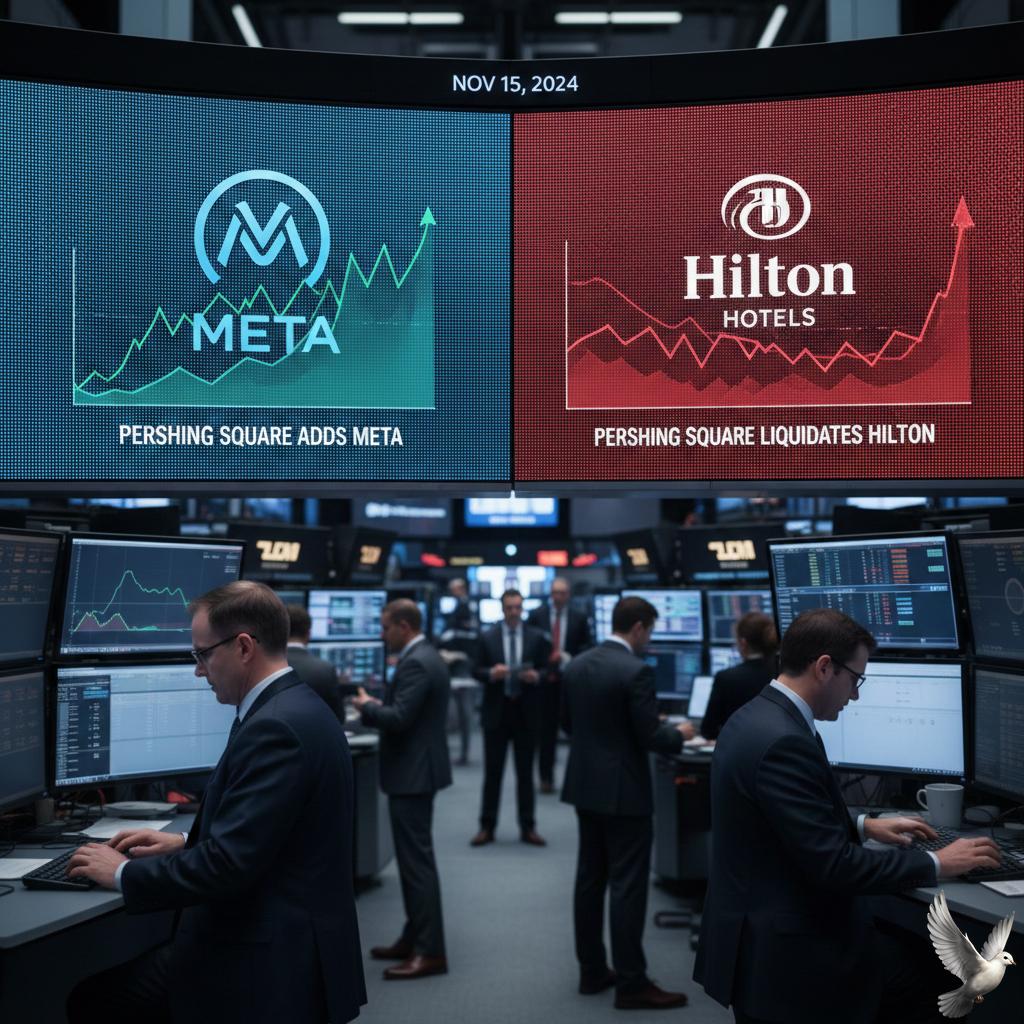 US Stocks: Pershing Square Adds Meta and Liquidates Hilton Position