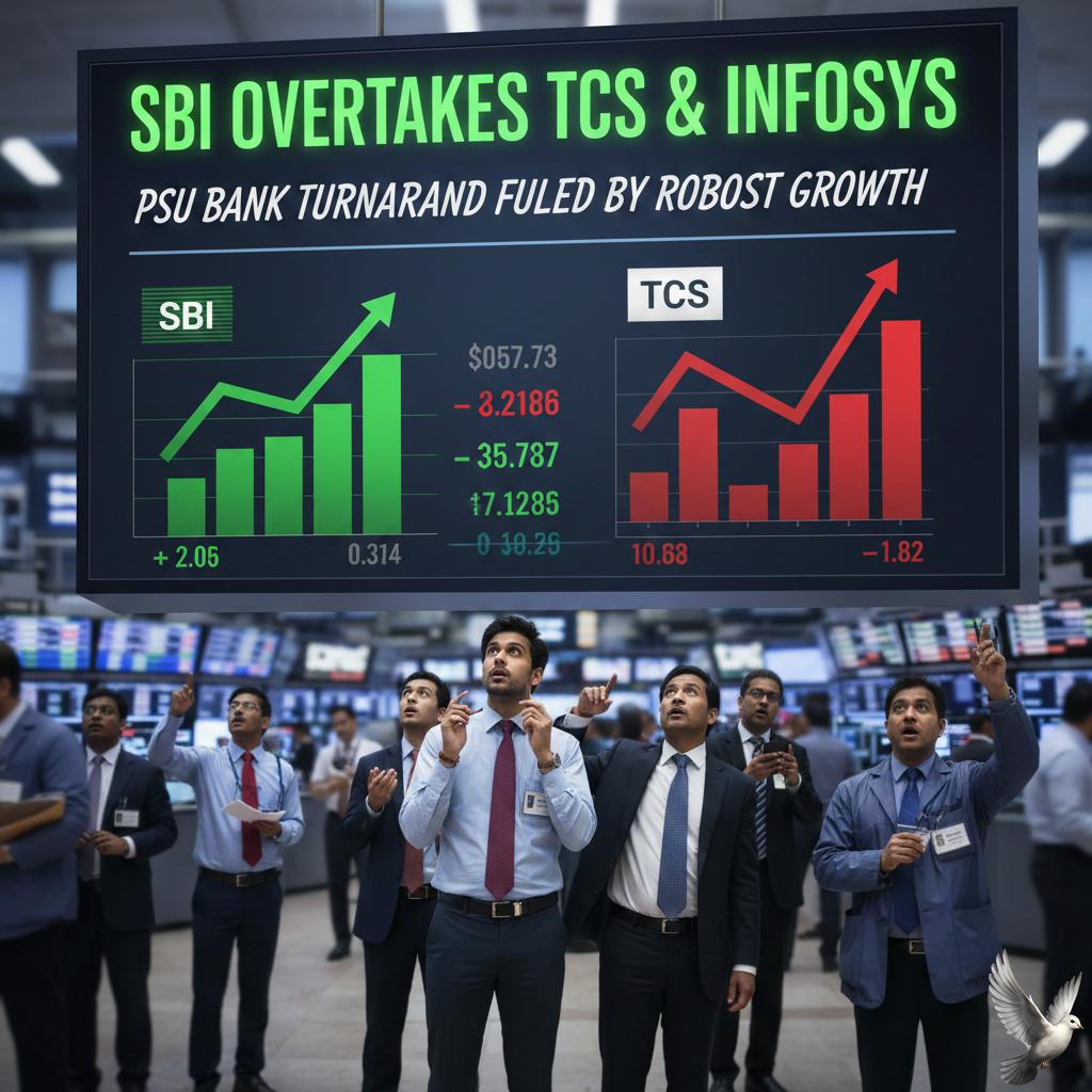 SBI Overtakes TCS and Infosys in Market Capitalization Amid PSU Bank Turnaround