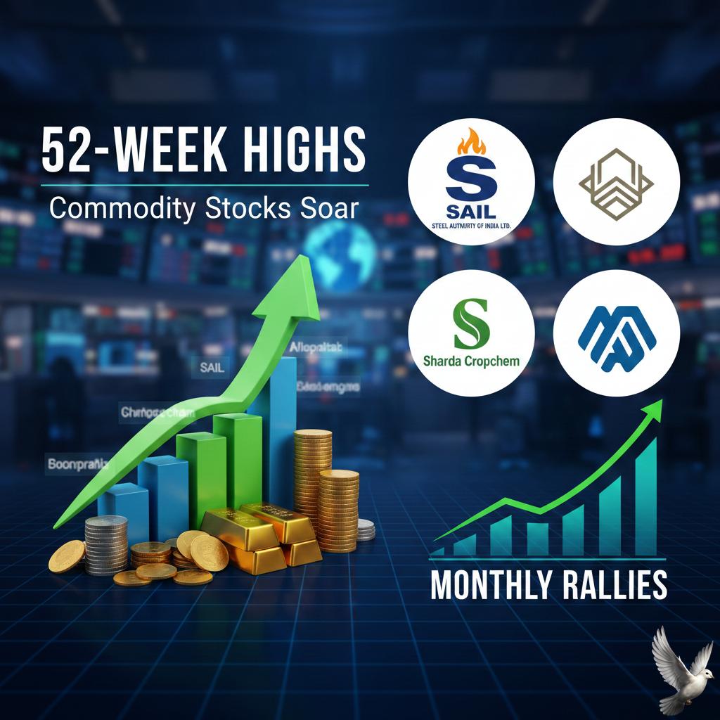 SAIL, Sharda Cropchem Among Four Commodity Stocks Reaching 52-Week Highs Following Monthly Rallies