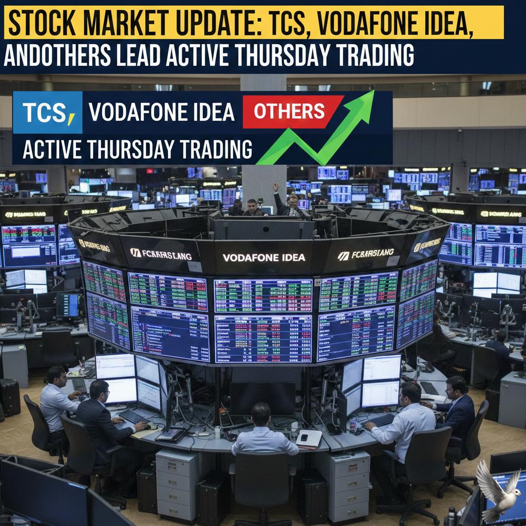 Stock Market Update: TCS, Vodafone Idea, and Others Lead Active Thursday Trading