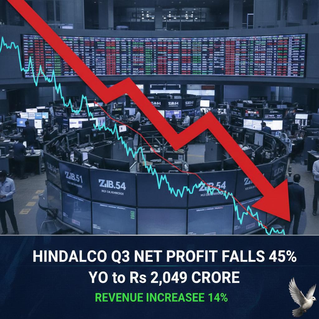 Hindalco Q3 Net Profit Falls 45% YoY to Rs 2,049 Crore as Revenue Increases 14%