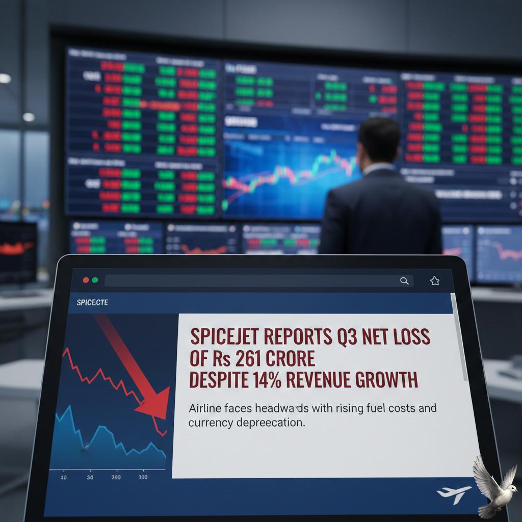 SpiceJet Reports Q3 Net Loss of Rs 261 Crore Despite 14% Revenue Growth