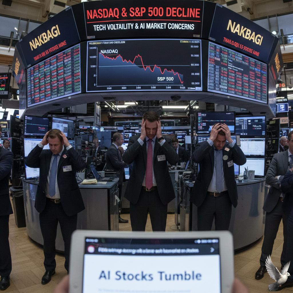 Nasdaq and S&P 500 Decline Amid Tech Sector Volatility and AI Market Concerns