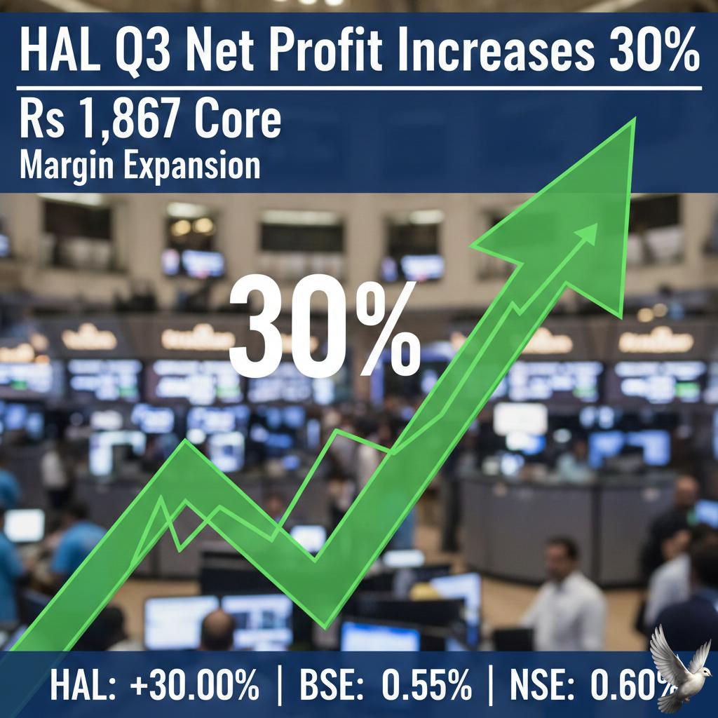 HAL Q3 Net Profit Increases 30% to Rs 1,867 Crore with Margin Expansion