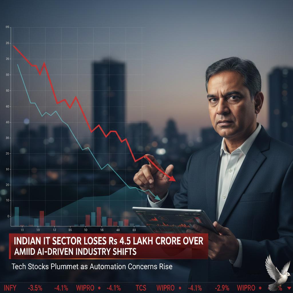 Indian IT Sector Loses Rs 4.5 Lakh Crore Over Seven Days Amid AI-Driven Industry Shifts