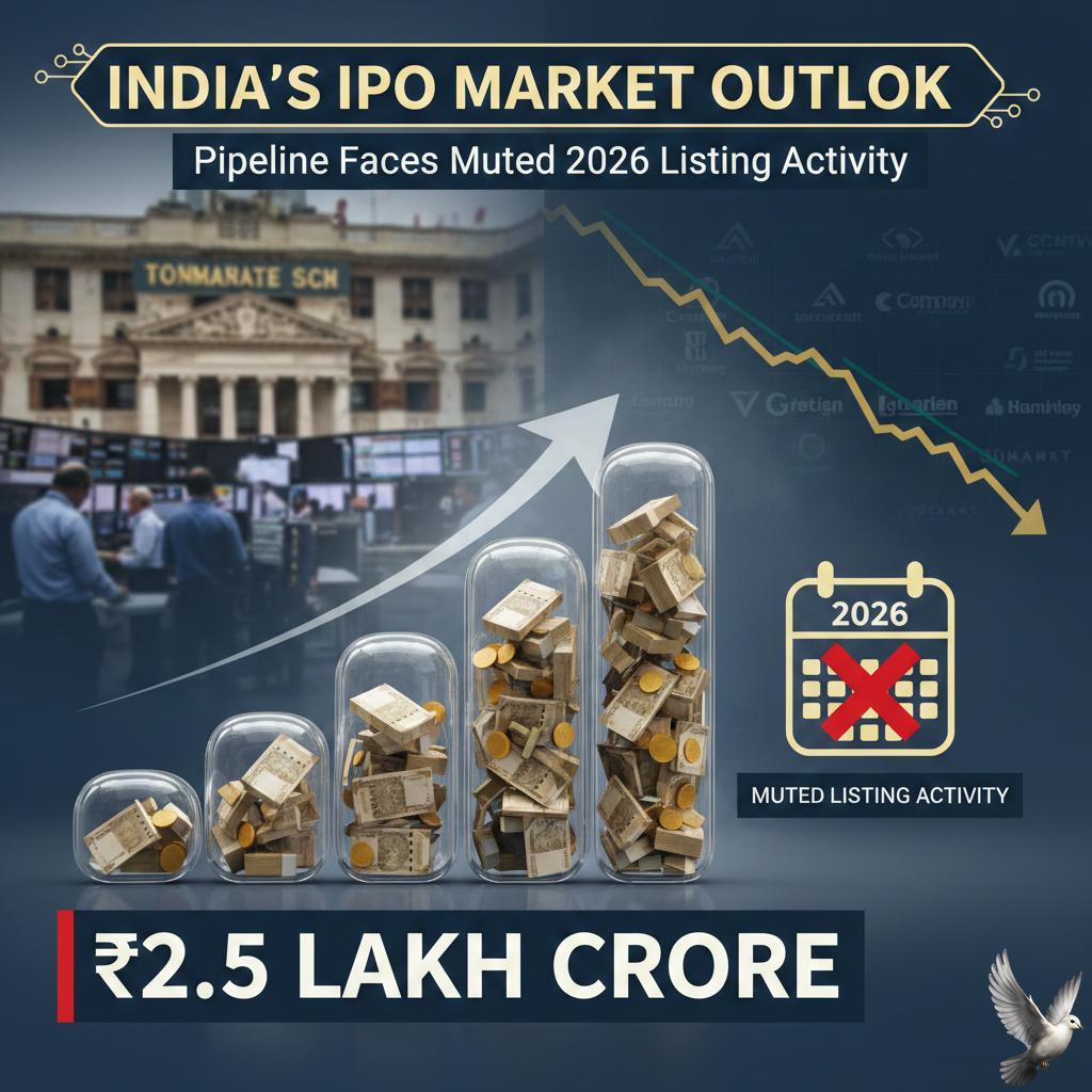 India's IPO Market Outlook: ₹2.5 Lakh Crore Pipeline Faces Muted 2026 Listing Activity