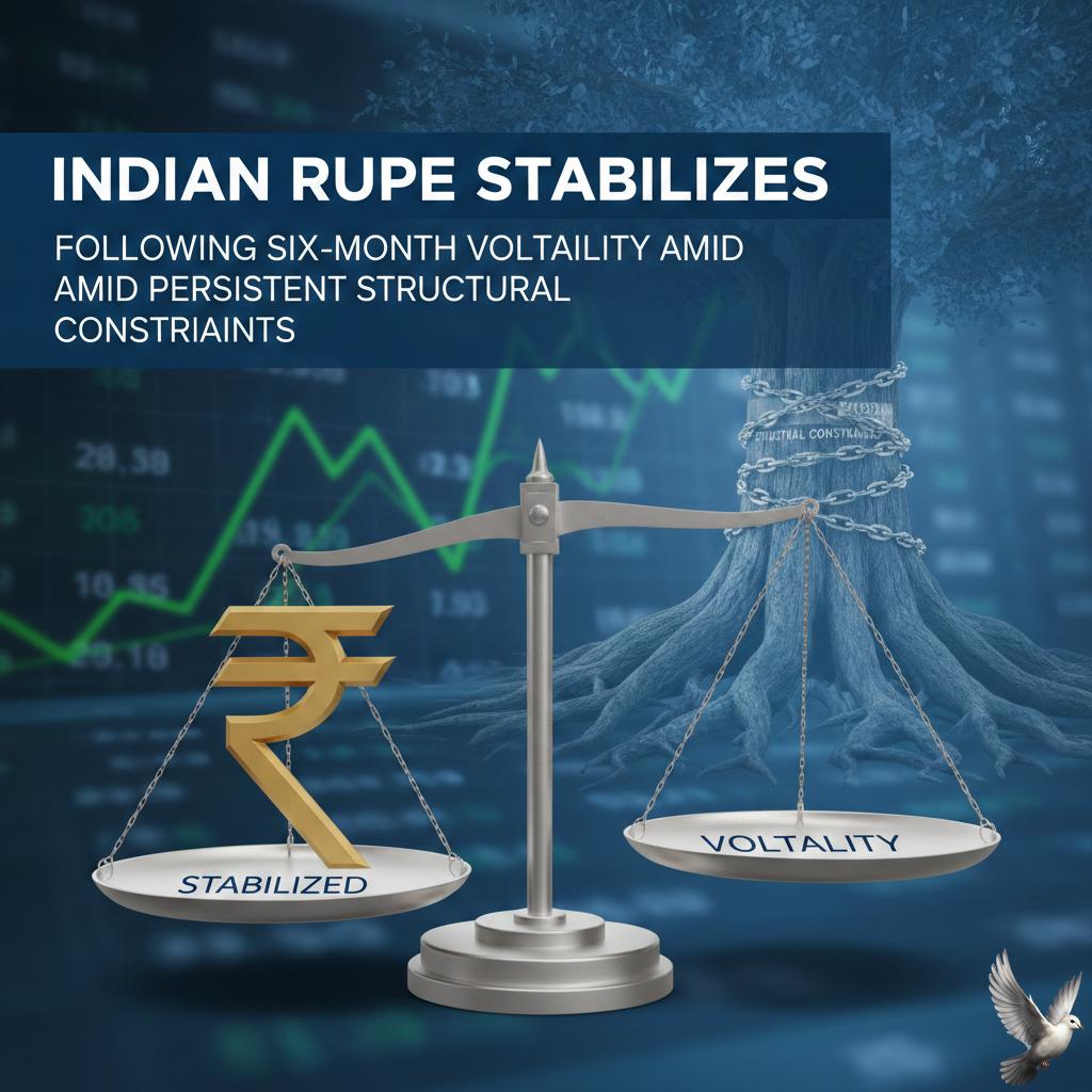 Indian Rupee Stabilizes Following Six-Month Volatility Amid Persistent Structural Constraints