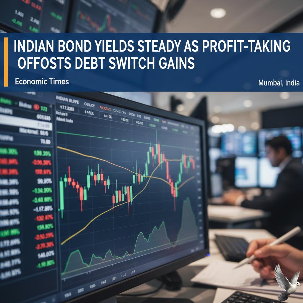 Indian Bond Yields Steady as Profit-Taking Offsets Debt Switch Gains