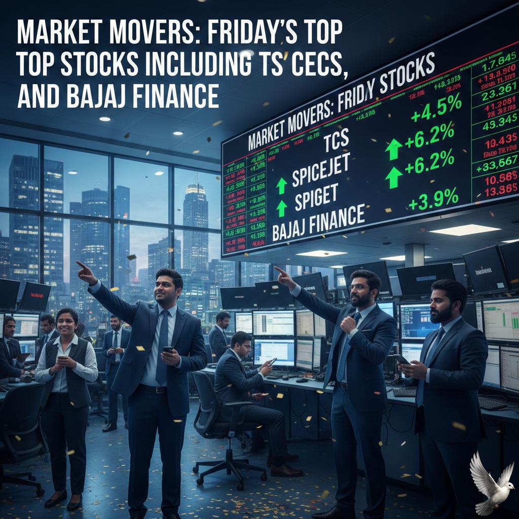 Market Movers: Friday's Top Stocks Including TCS, SpiceJet, and Bajaj Finance