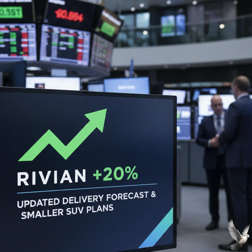 Rivian Shares Rise 20% Following Updated Delivery Forecast and Smaller SUV Plans