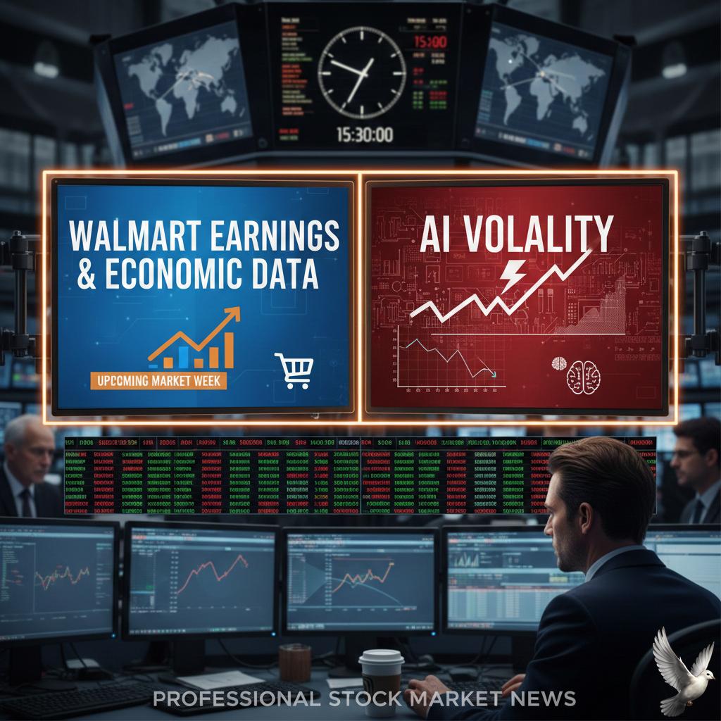 Walmart Earnings and Economic Data Headline Upcoming Market Week Amid AI Volatility