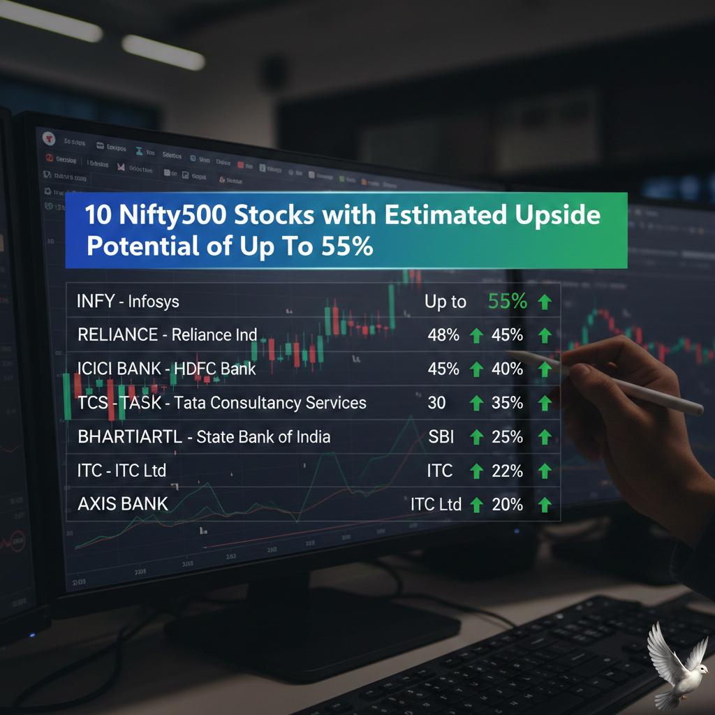 10 Nifty500 Stocks with Estimated Upside Potential of Up to 55%