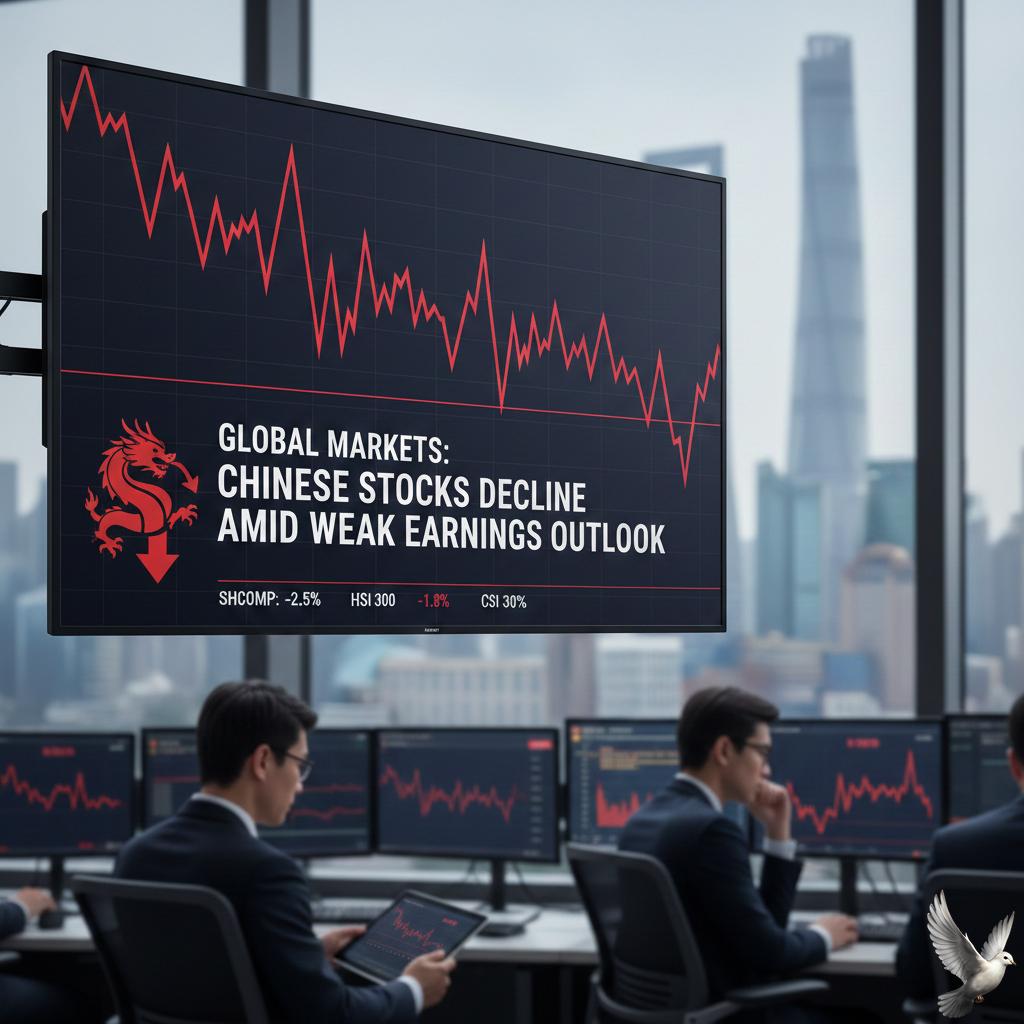 Global Markets: Chinese Stocks Decline Amid Weak Earnings Outlook