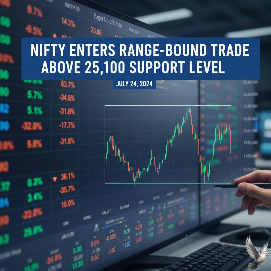 Nifty Enters Range-Bound Trade Above 25,100 Support Level