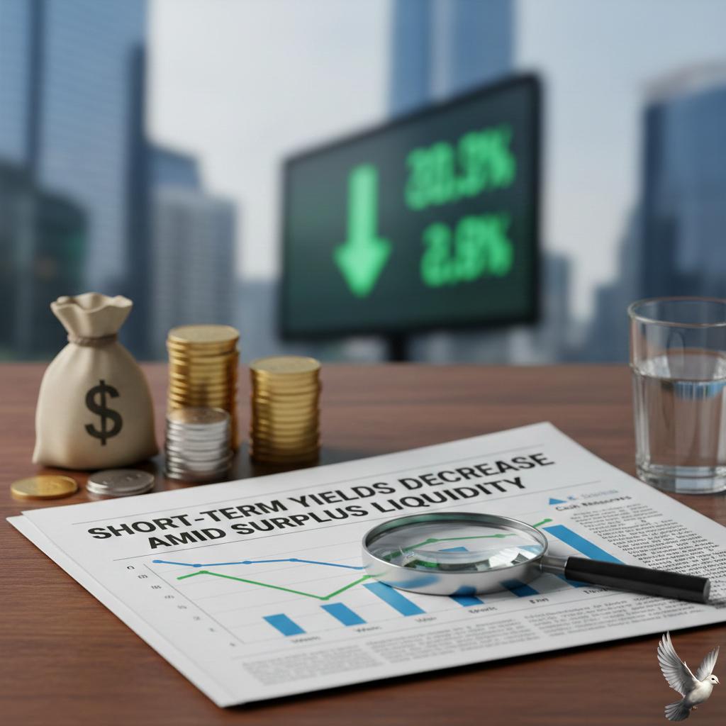 **Short-Term Yields Decrease Amid Surplus Liquidity**