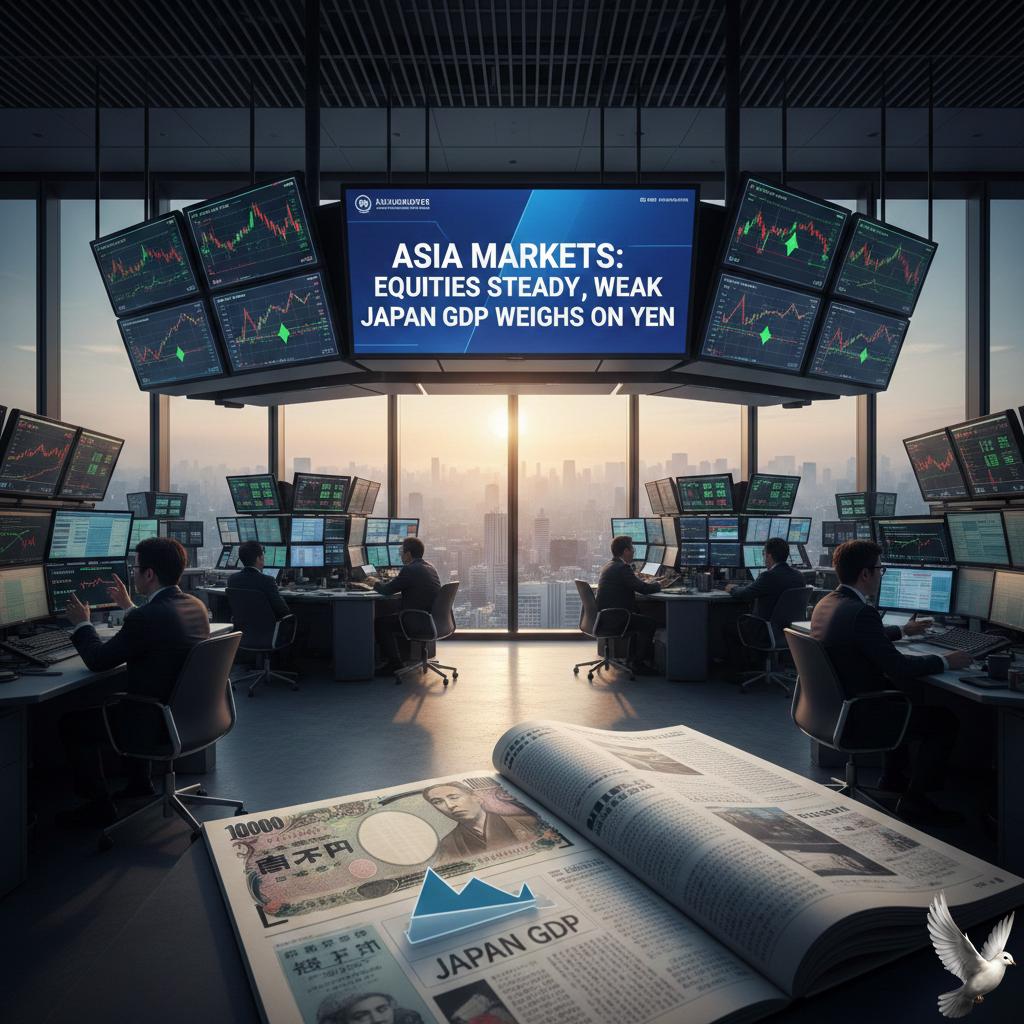 Asia Markets: Equities Steady as Weak Japan GDP Weighs on Yen