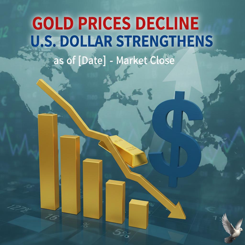 Gold prices decline as U.S. dollar strengthens