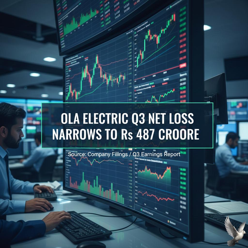 Ola Electric Q3 Net Loss Narrows to Rs 487 Crore
