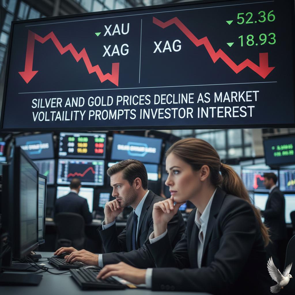Silver and Gold Prices Decline as Market Volatility Prompts Investor Interest