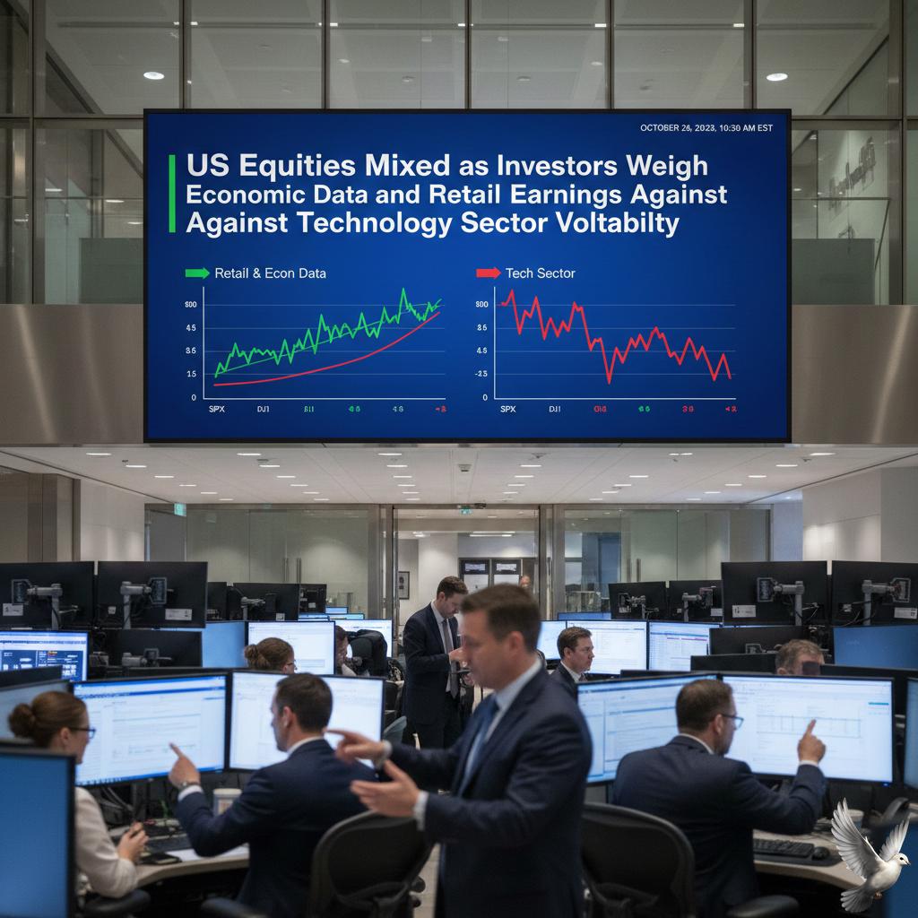 US Equities Mixed as Investors Weigh Economic Data and Retail Earnings Against Technology Sector Volatility