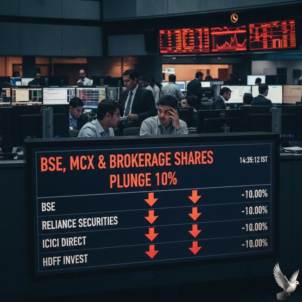BSE, MCX, and Leading Brokerage Shares Decline up to 10% Amid Market Shifts