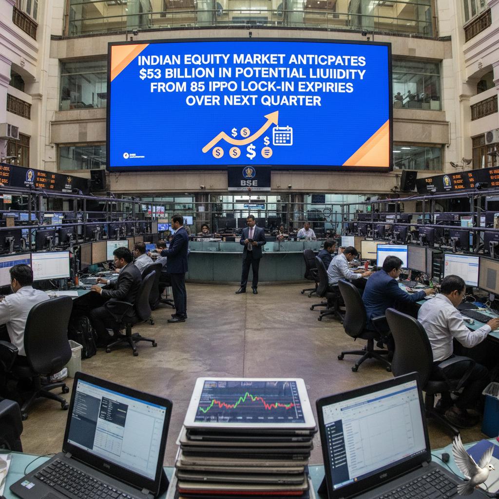 Indian Equity Market Anticipates $53 Billion in Potential Liquidity From 85 IPO Lock-in Expiries Over Next Quarter