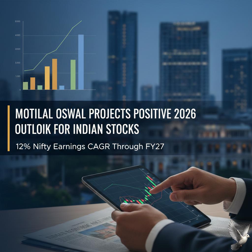 Motilal Oswal Projects Positive 2026 Outlook for Indian Stocks with 12% Nifty Earnings CAGR Through FY27