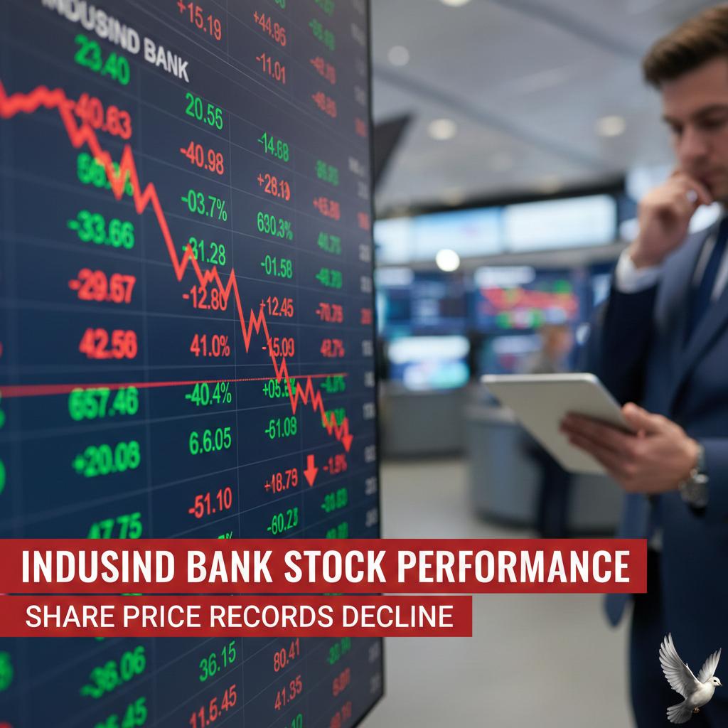 IndusInd Bank Stock Performance: Share Price Records Decline
