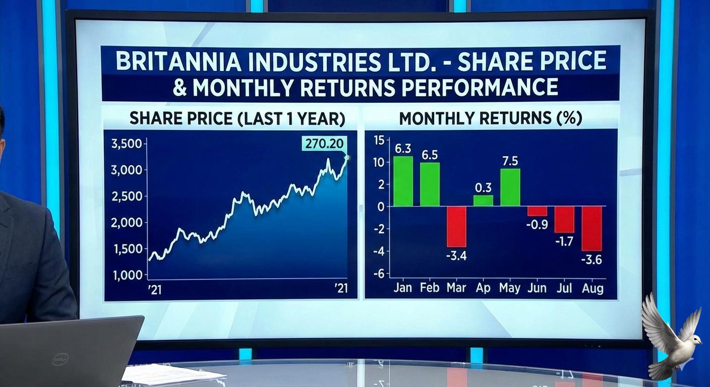 Britannia Share Price and Monthly Returns Performance