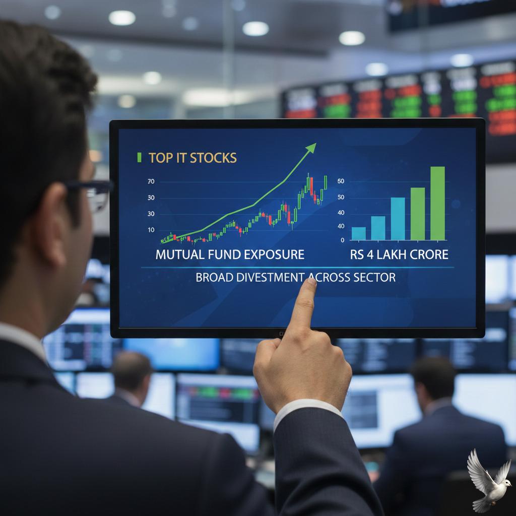 Mutual fund exposure to top IT stocks remains at Rs 4 lakh crore despite broad divestment across the sector.