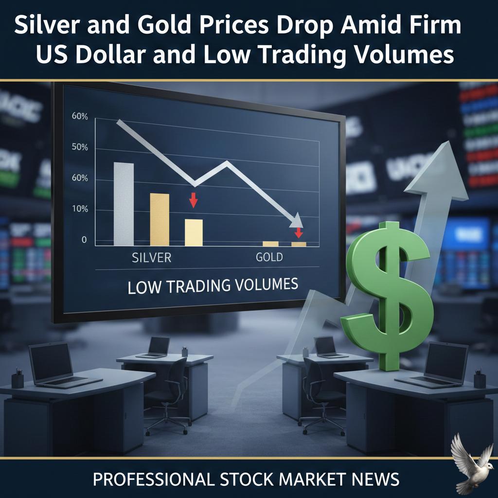 Silver and Gold Prices Drop Amid Firm US Dollar and Low Trading Volumes