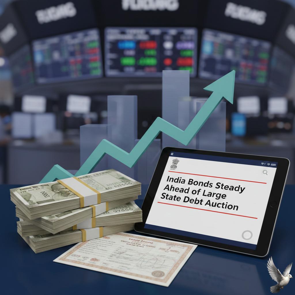 India Bonds Steady Ahead of Large State Debt Auction