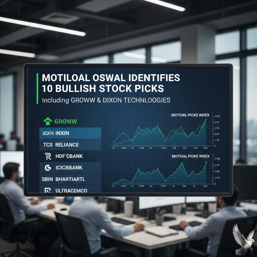 Motilal Oswal Identifies 10 Bullish Stock Picks Including Groww and Dixon Technologies