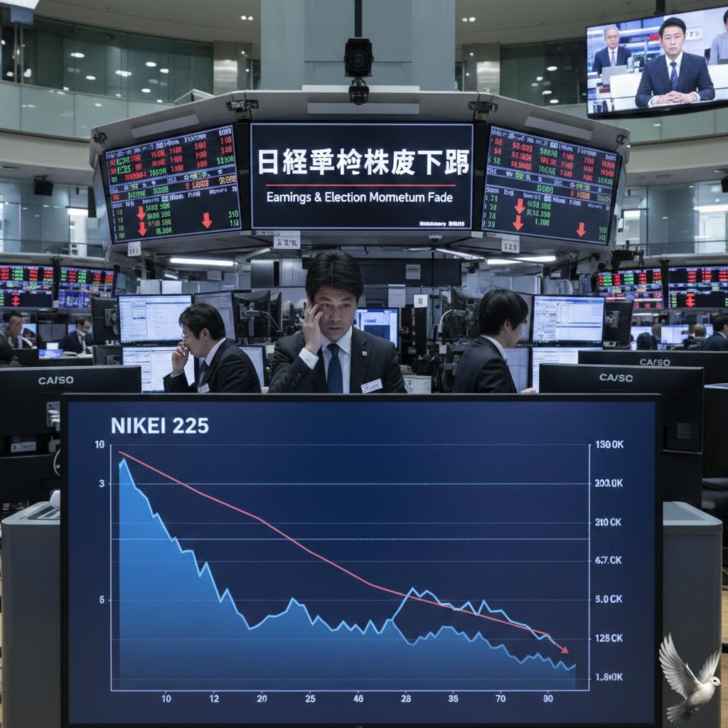 Nikkei Declines as Earnings and Election Momentum Fade