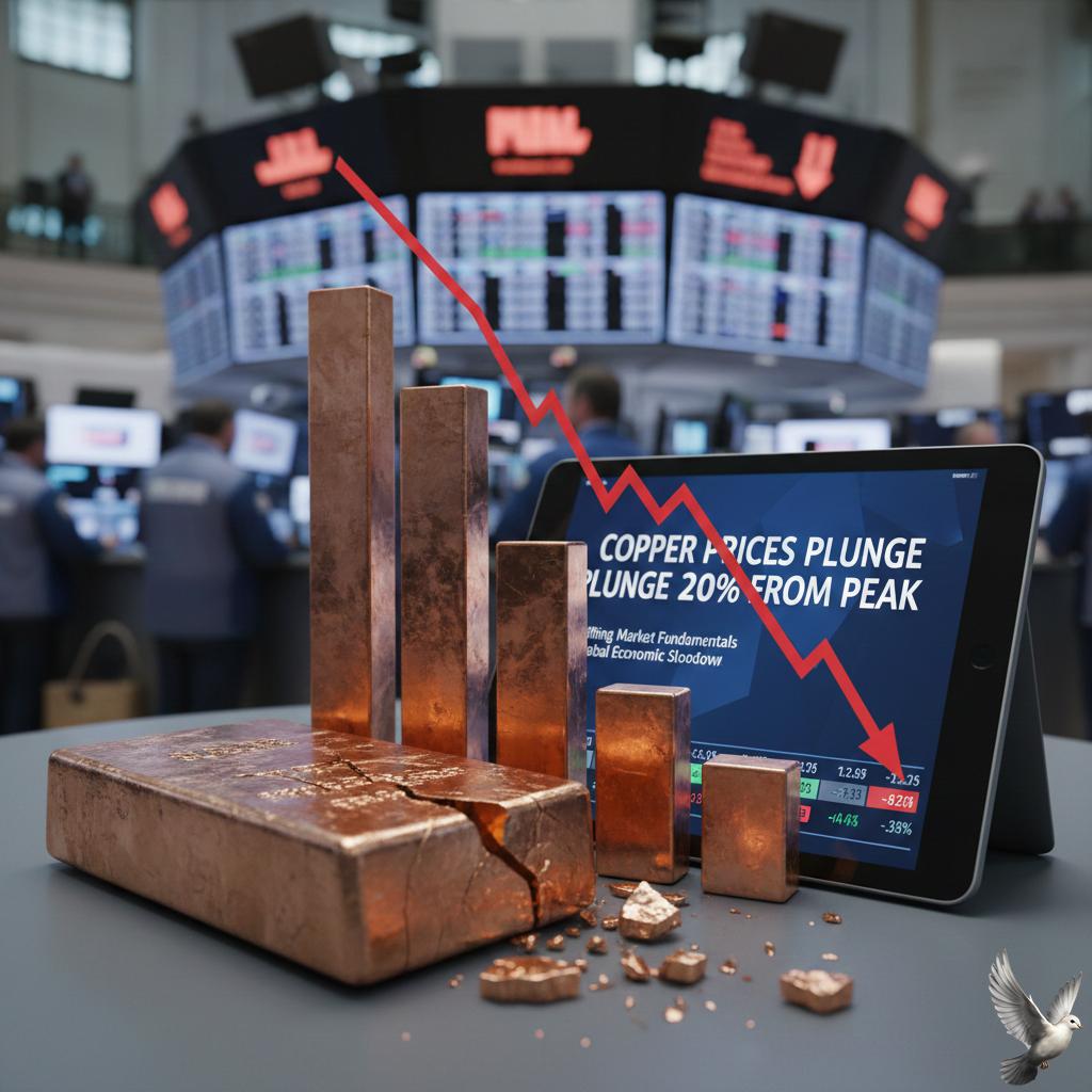 Copper prices decline 20% from peak amid shifting market fundamentals