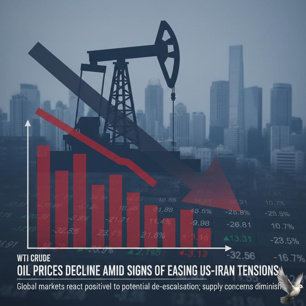 Oil Prices Decline Amid Signs of Easing US-Iran Tensions