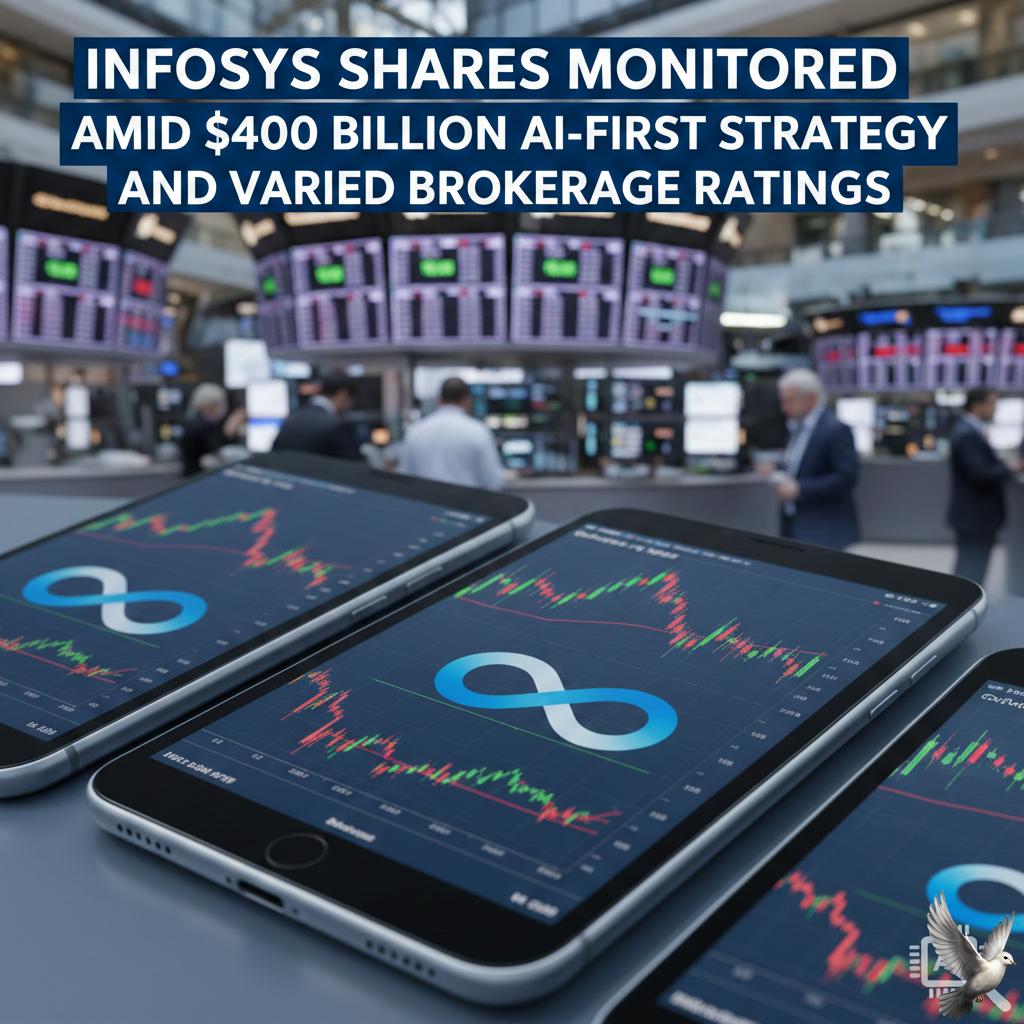 **Infosys Shares Monitored Amid $400 Billion AI-First Strategy and Varied Brokerage Ratings**