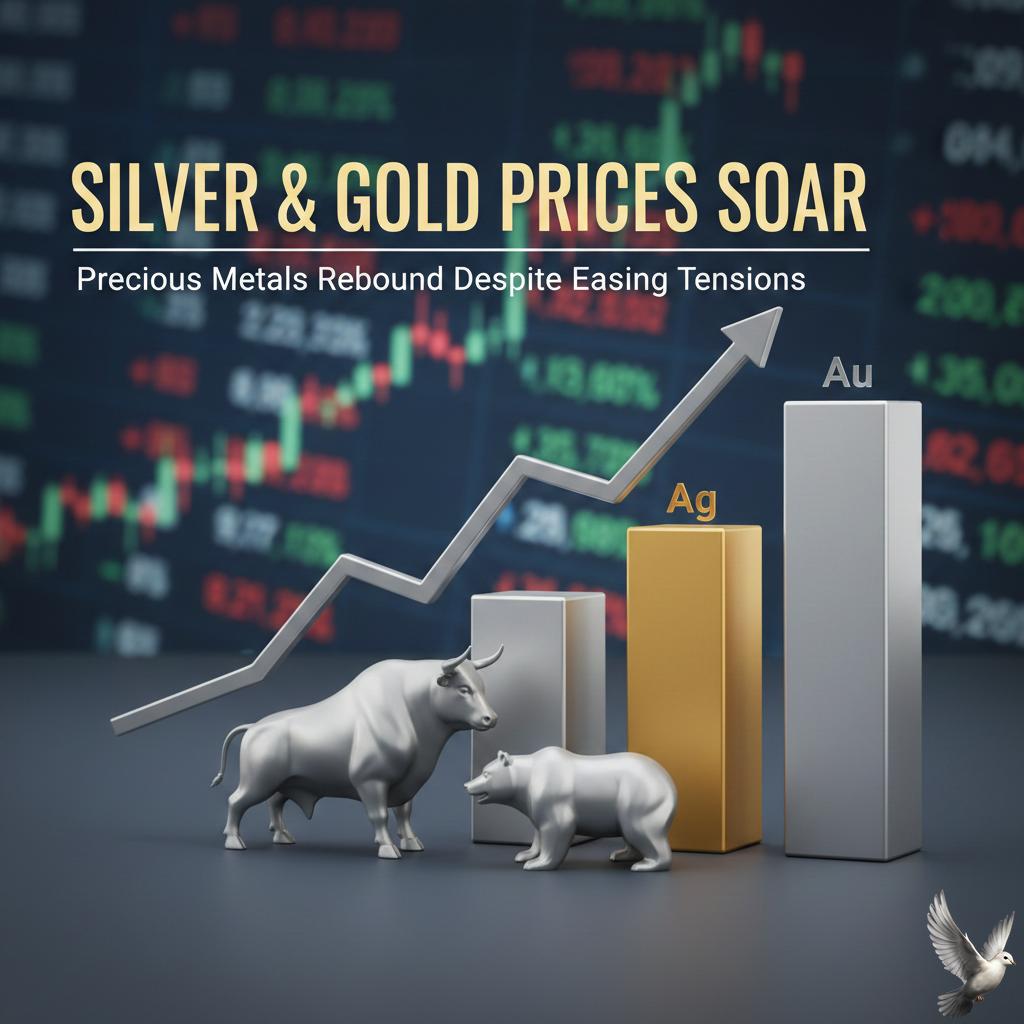 Silver and Gold Prices Rise as Precious Metals Rebound Despite Easing Geopolitical Tensions