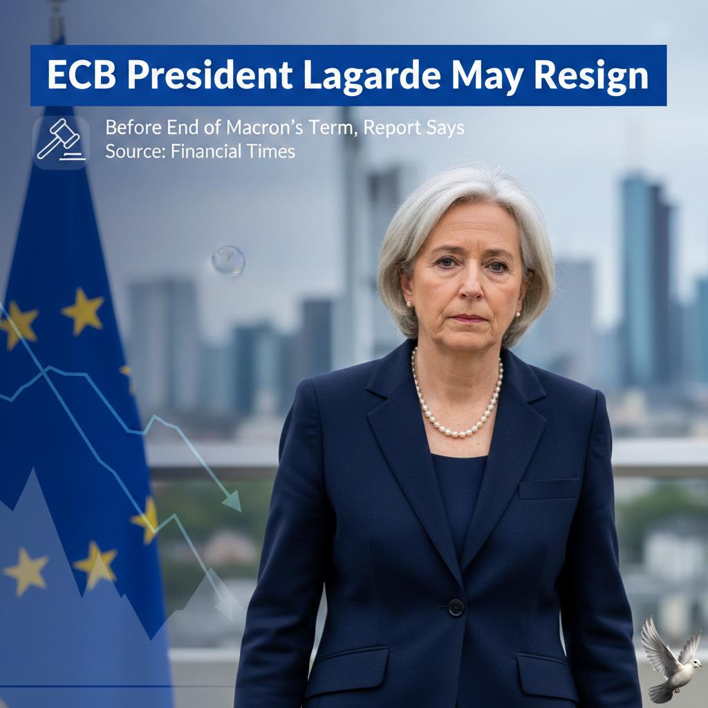 ECB President Lagarde may resign before end of Macron's term, report says