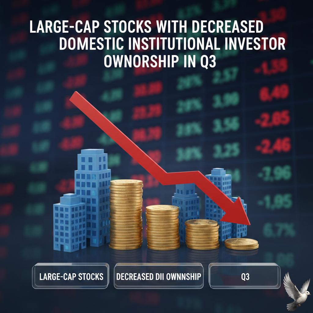 Large-Cap Stocks With Decreased Domestic Institutional Investor Ownership in Q3