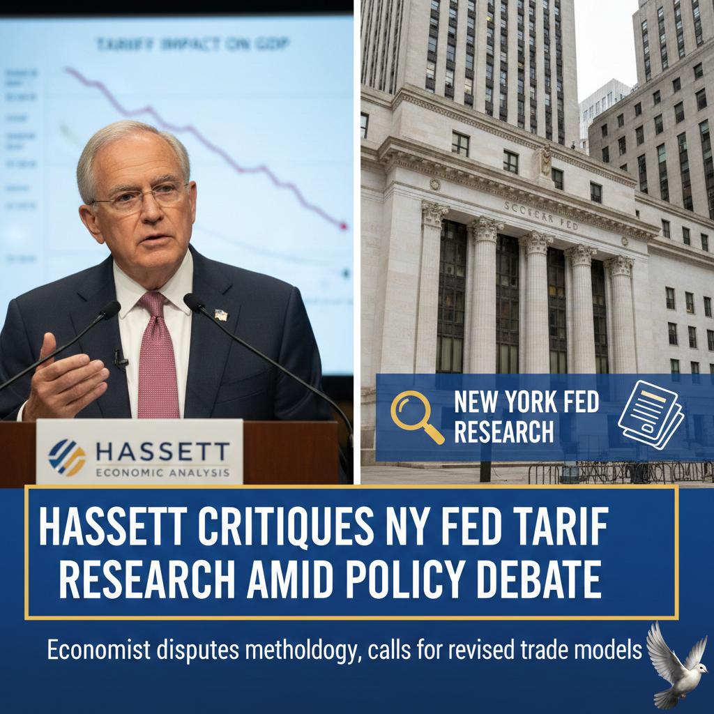 **Hassett Critiques New York Fed Tariff Research Amid Policy Debate**