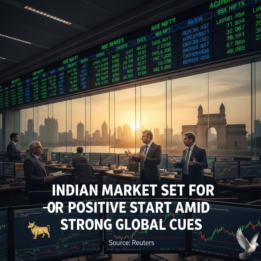 Indian Market Set for Positive Start Amid Strong Global Cues