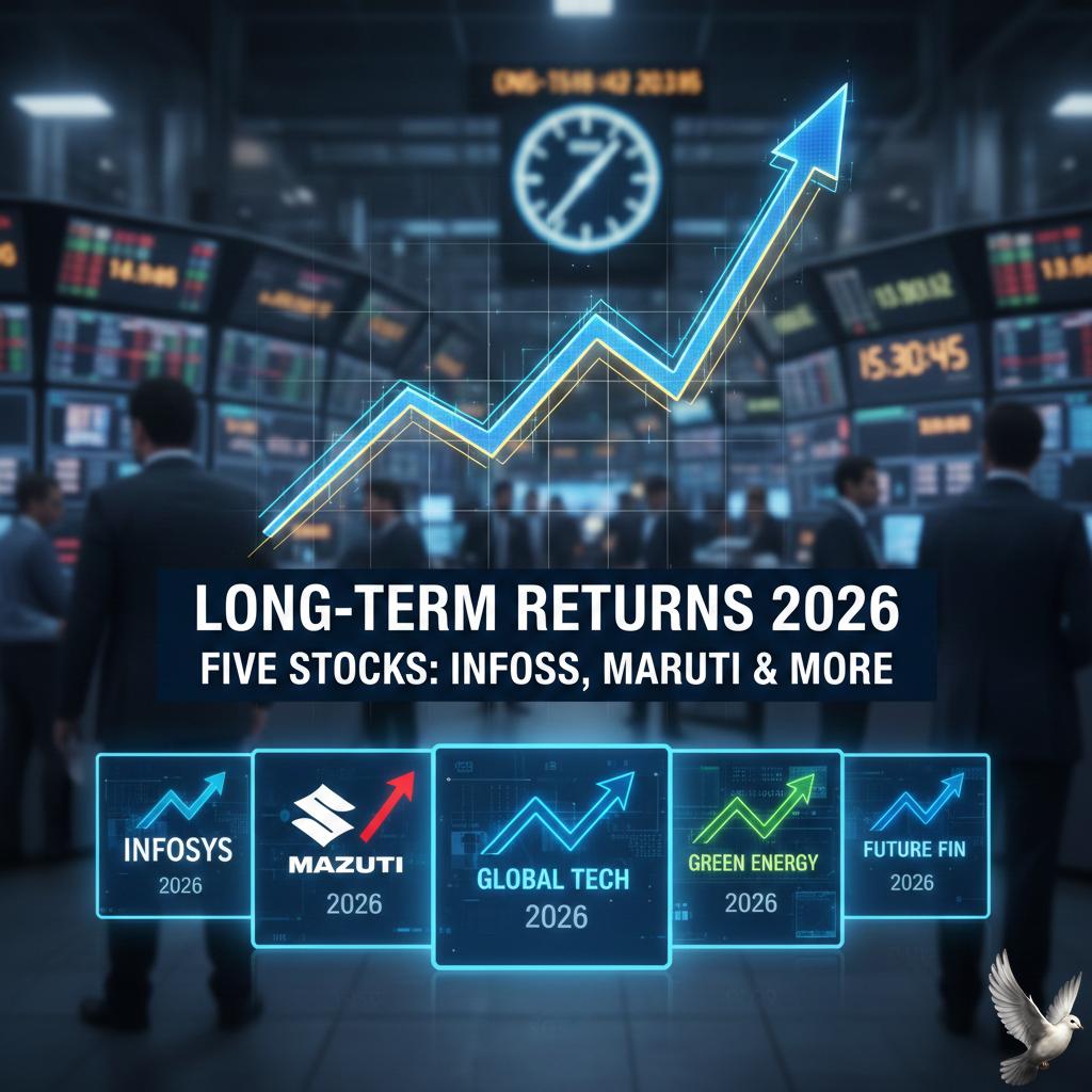 Five stocks including Infosys and Maruti for potential long-term returns in 2026.