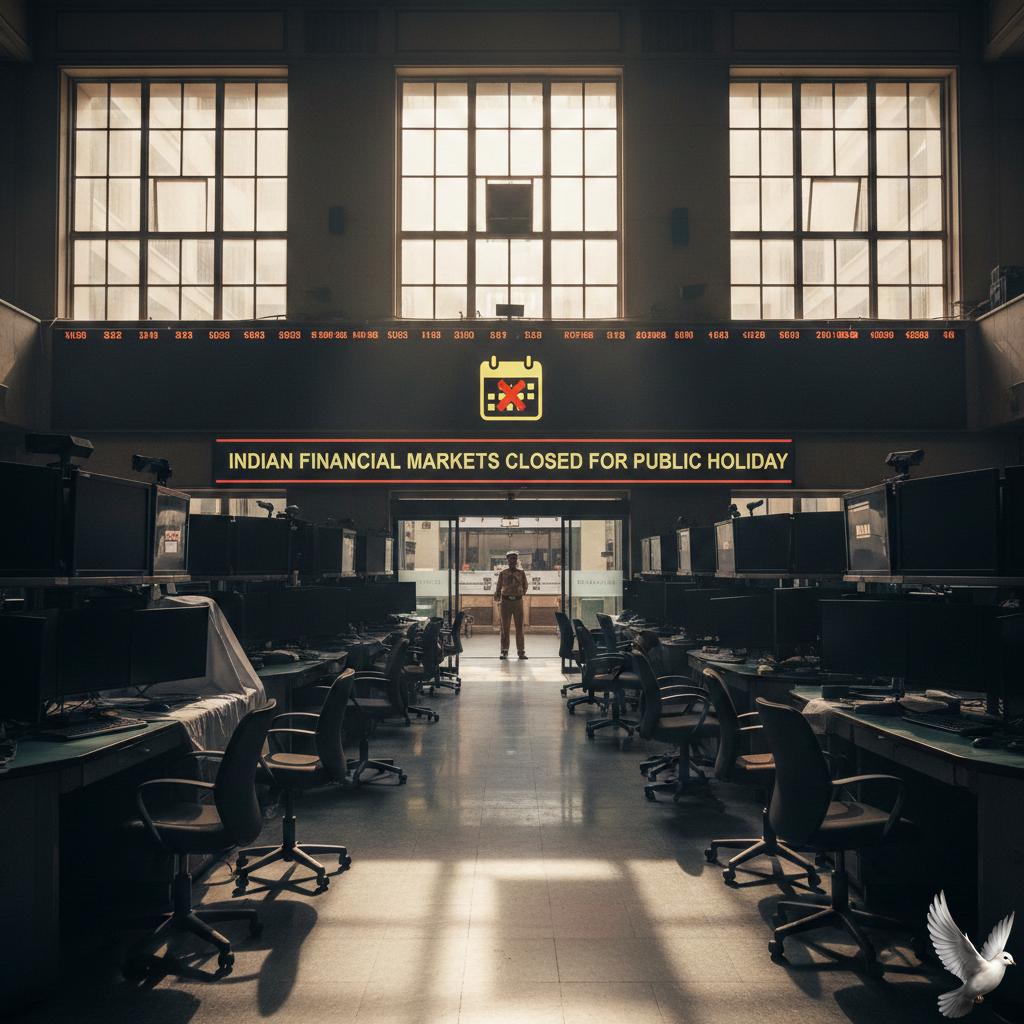 Indian Financial Markets Closed for Public Holiday