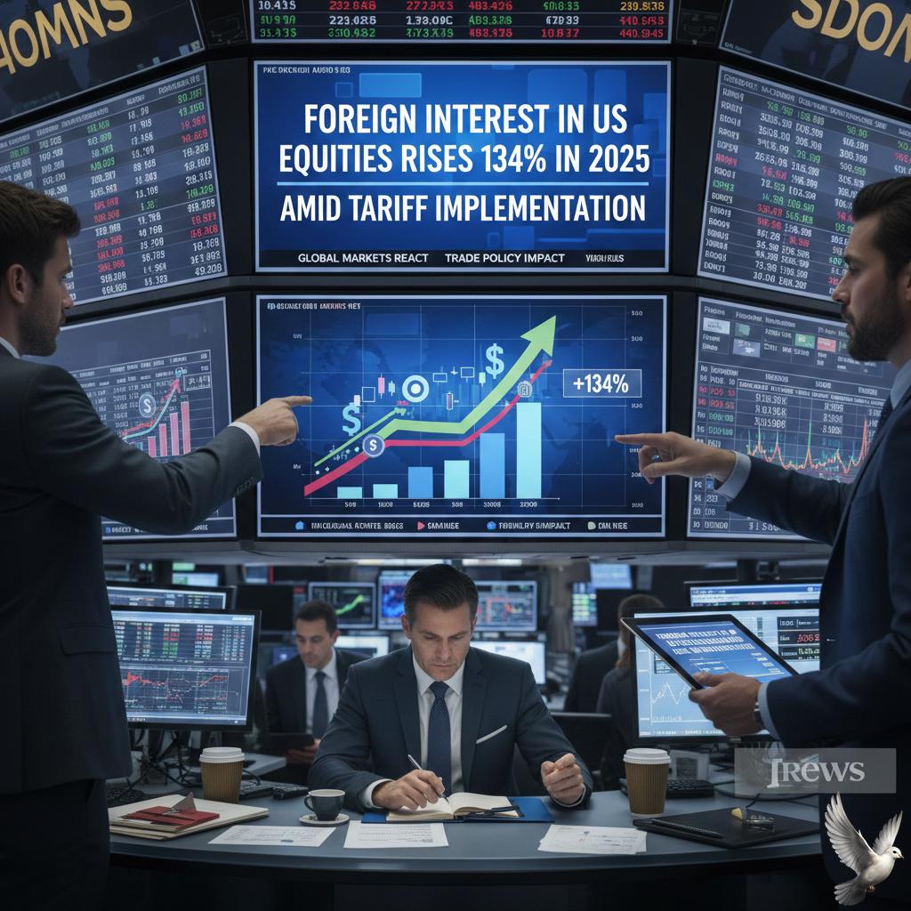 Foreign Interest in US Equities Rises 134% in 2025 Amid Tariff Implementation