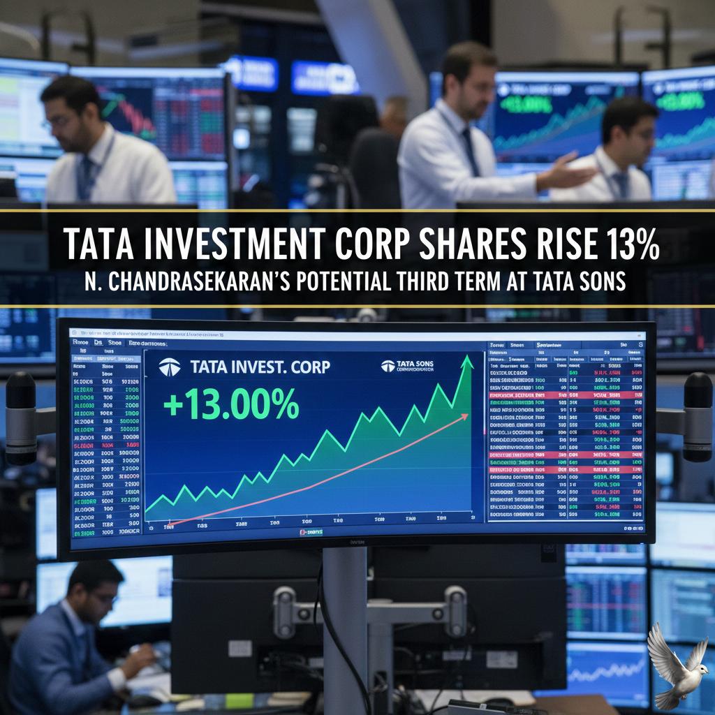 Tata Investment Corp Shares Rise 13% Amid Reports of N Chandrasekaran’s Potential Third Term at Tata Sons