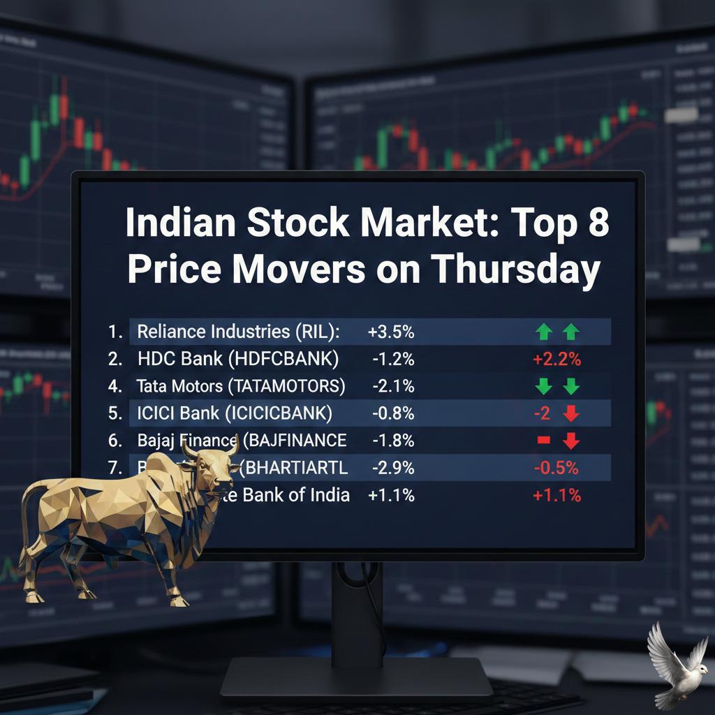Indian Stock Market: Top 8 Price Movers on Thursday